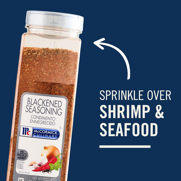McCormick Culinary Seasoning, Blackened, Non GMO, No MSG added, For Quality Blackened Flavor in Culinary & Professional Kitchens, 23 oz