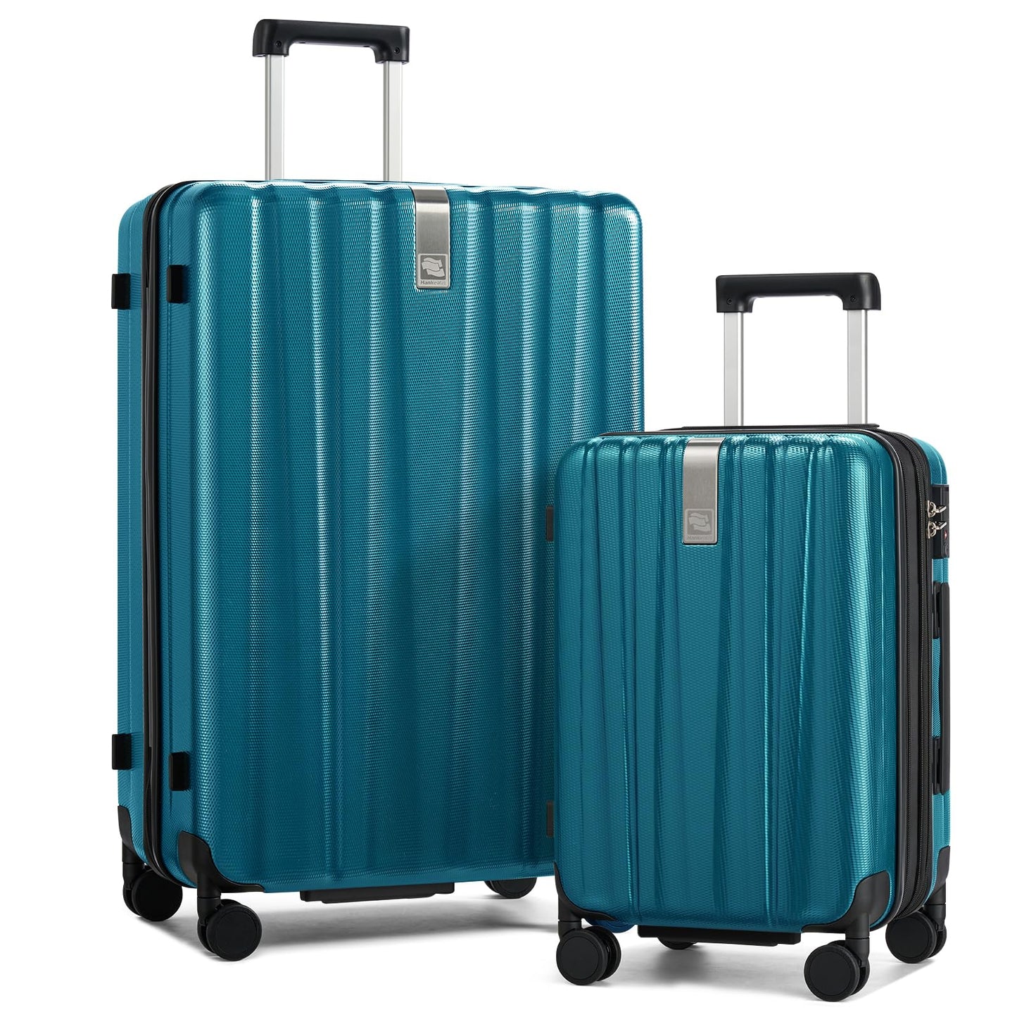 Hanke Expandable Hardshell Luggage Sets 3 Piece Extra Large Suitcases with Lock,28 Inch Luggage with Spinner Wheels, PC Travel Suitcase for Women Men 20 24 29Inch,Blackish Green