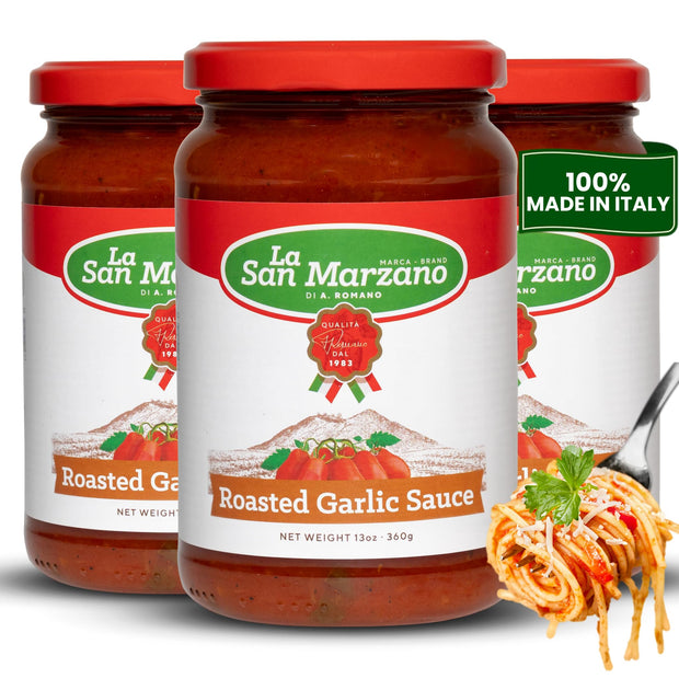 La San Marzano Marinara Sauce, 24 oz, Pasta Sauce Made in Italy, All Purpose Tomato Premium Quality, All Natural, Mediterranean Diet, Non GMO, Vegan, Gluten Free