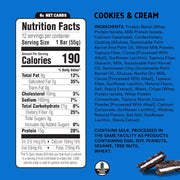 JUNKLESS Protein Bars - Cookies & Cream - 15g Protein, No Added Sugar, Gluten Free, High Fiber, Delicious Taste and Texture, Satisfying, Healthy Snack for Energy - 12 Bars
