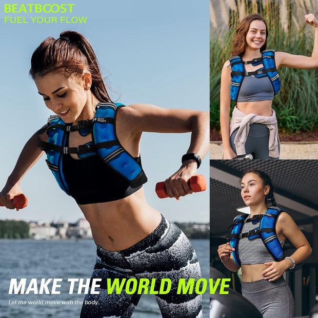 Weighted Vest Woman 5 12 15 20 25 30 lb Weight Vest with Ironsand for Walking Strength Training Running Workout