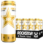 Rockstar, Boom Energy Drink with Caffeine and Taurine Packaging May Vary, Whipped Strawberry, 16 Fl Oz (Pack of 12)