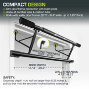 ProsourceFit Heavy Duty Doorway Mount Pull Up/Chin-Up Bar, Adjustable with Foam Grips for Home Workouts