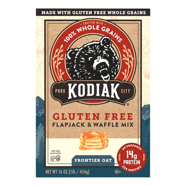 Kodiak Cakes Frontier Oat Gluten Free Protein Pancake and Waffle Mix, 16oz (Pack of 6)