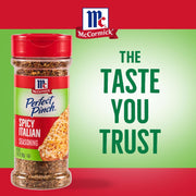 McCormick Perfect Pinch Seasoning, Spicy Italian, For Adding Italian Flavor with a Kick to Pizza, Pasta, Dressings & Sauces, 3.88 oz