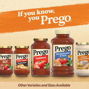 Prego Alfredo Pasta Sauce with Roasted Garlic and Parmesan Cheese, 14.5 oz Jar