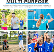 TrelaCo 1 Pcs Wrist Tape Baseball Cross Athletic 2in x 23ft Cotton Cross Wrist Tape Serrated Edges for Fingers Ankles Injury Wrap, Football Baseball Hockey Soccer (White)