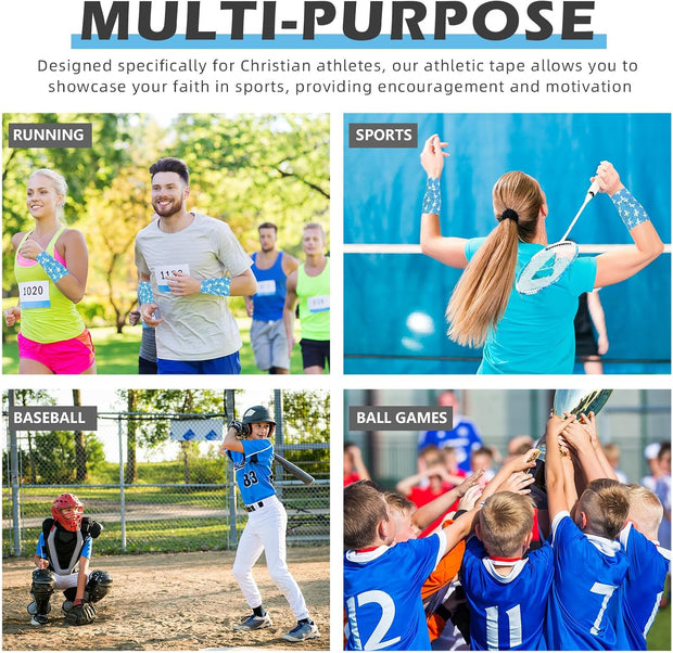 TrelaCo 1 Pcs Wrist Tape Baseball Cross Athletic 2in x 23ft Cotton Cross Wrist Tape Serrated Edges for Fingers Ankles Injury Wrap, Football Baseball Hockey Soccer (White)