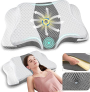 Pain Relief Cervical Pillow for Neck Support,Adjustable Ergonomic Pillow Cozy Sleeping,Odorless Orthopedic Memory Foam Pillows,Contour Bed Pillow for Side Back Stomach Sleeper