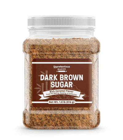 Unpretentious Dark Brown Sugar, Great for Baking, Rich Caramel Flavor, Sweetener (1.8 Pound)