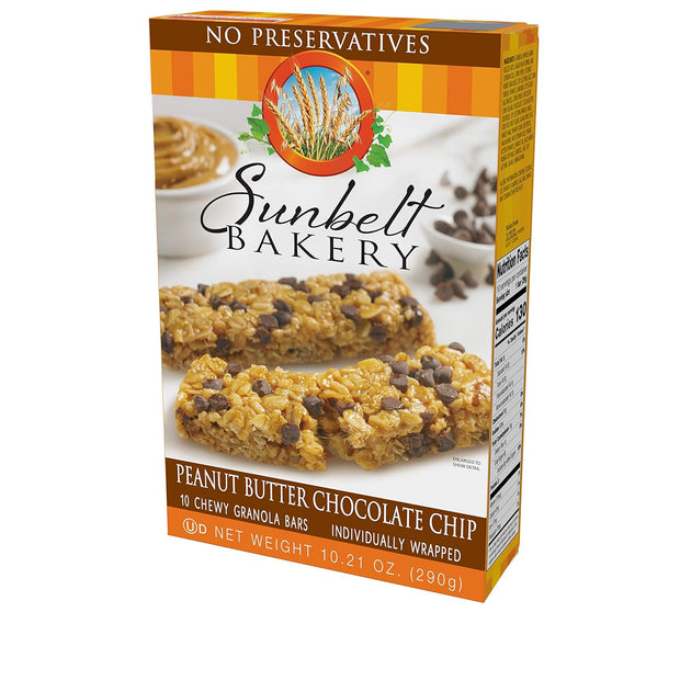 Sunbelt Bakery Peanut Butter Chocolate Chip Chewy Granola Bars, 20 Bars