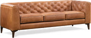 POLY & BARK Essex Sofa in Full-Grain Pure-Aniline Italian Tanned Leather in Cognac Tan