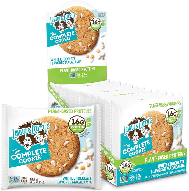Lenny and Larry's The Complete Cookie, White Chocolate Macadamia, 4 Ounce (Pack of 12)