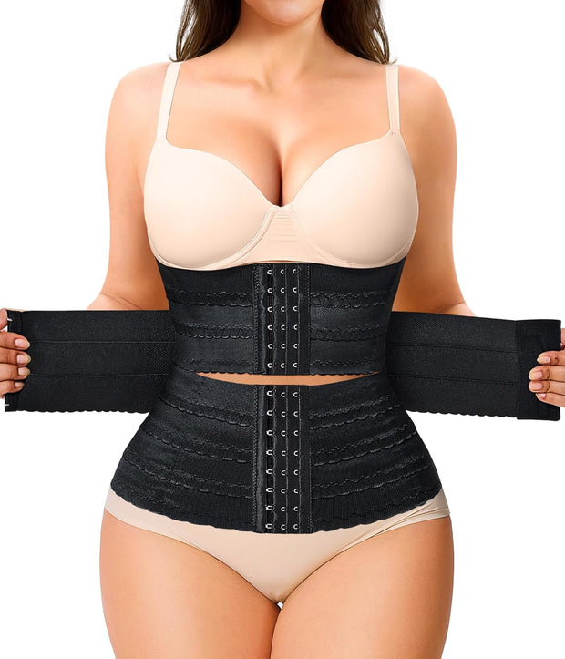 Nebility Waist Trainer for Women Corset Shapewear Tummy Control Segmented Waist Cincher Workout Girdle