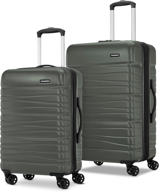Samsonite Evolve SE Hardside Expandable with Double Spinner Wheels, 2PC SET (CO/M), Army Green