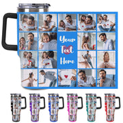 Personalized Tumbler Custom Vacuum Insulated Travel Mug Customizable Coffee Cup with Your Photos and Text Christmas Birthday Gift