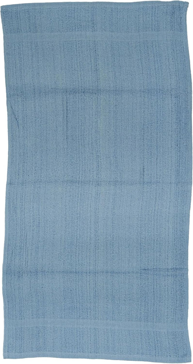 Petite Beach Pool Spa Gym Towels | Thin Lightweight Light Blue 100% Cotton 20" x 40" (3)