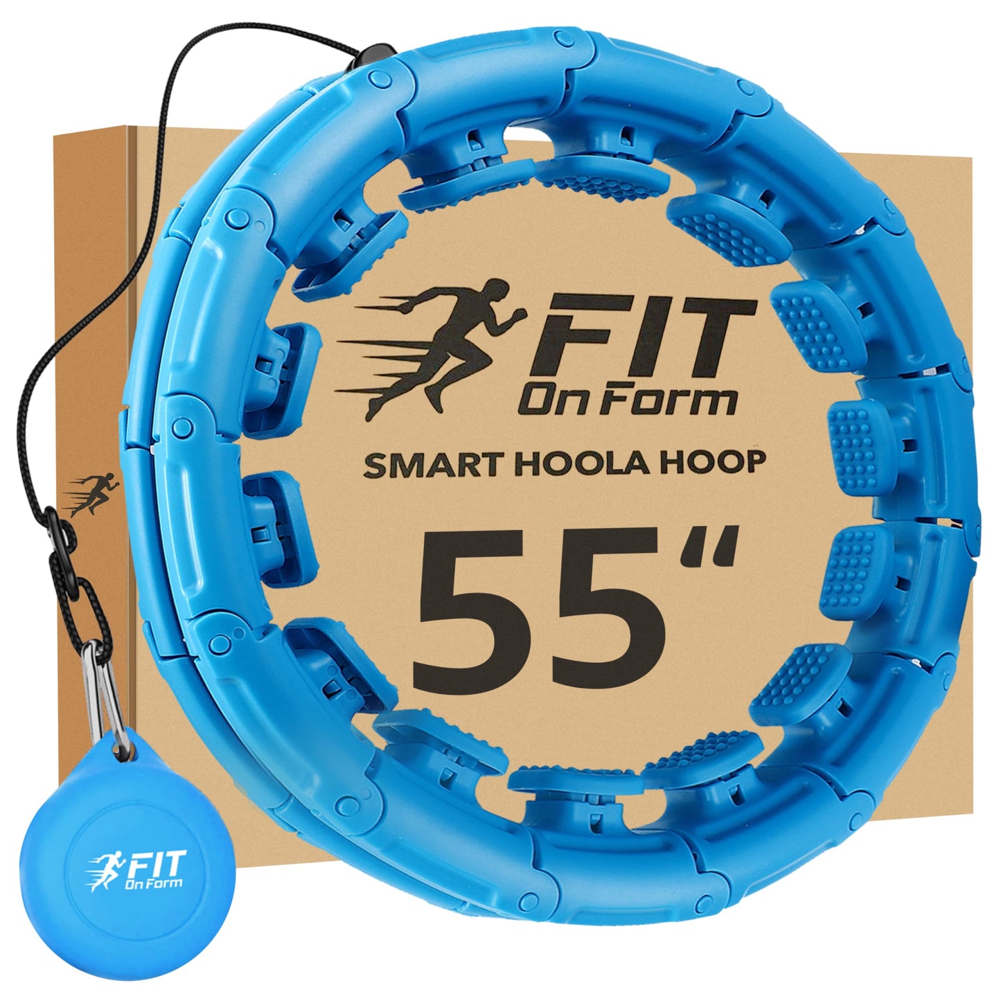 Infinity Weighted Hula Fitness Hoop for Adults Weight Loss, Smart Exercise Hola Circle Hoop for Women Abs Workout