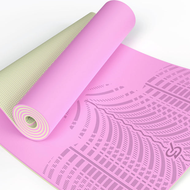 LOLLIPOP Thick Yoga Mat, Non-Slip Exercise Mat for Yoga, Pilates, Stretching Fitness & Exercise Mat with Easy-Cinch Carrier Strap