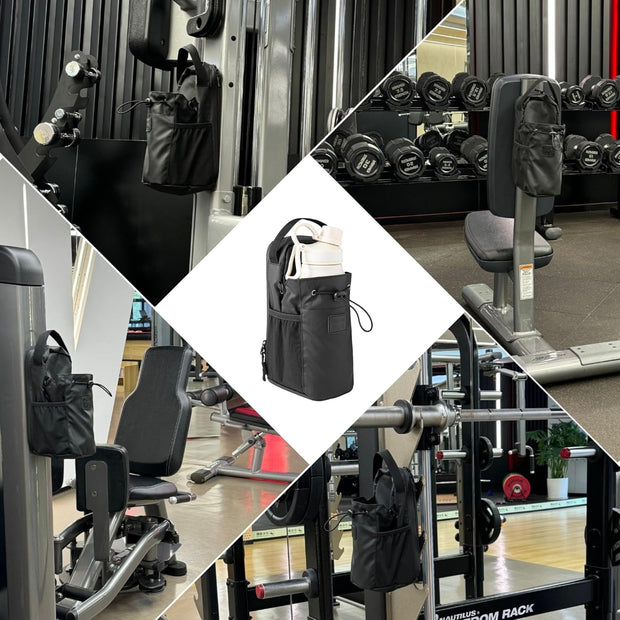 Super Strong Magnetic Gym Bag, Magnetic Water Bottle Bag for Men and Women, Heavy-Duty Load Capacity, Compatible with Various Water Bottles, Waterproof Material, Perfect for Workouts.