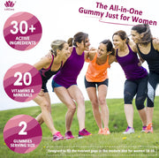 Womens Multivitamin Gummy with Iron, Biotin 2500mcg, Collagen, Keratin, Daily Vitamins A C D E Folate, B Complex, Methylated Multivitamin for Women Support Energy, Beauty, Immune, Sugar Free, 60 Count