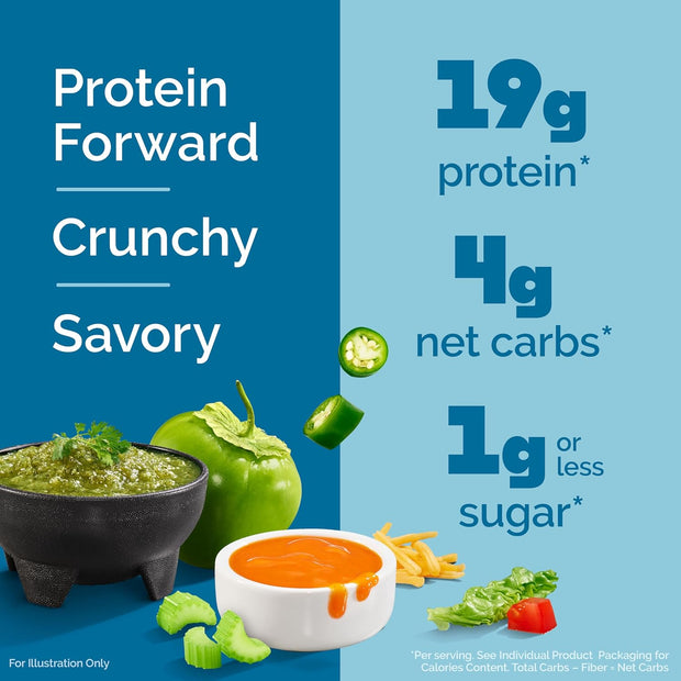 Quest Nutrition Game Day Tortilla Style Protein Chips Variety Pack, Buffalo Ranch x4, Salsa Verde x4, Loaded Taco x4, 12 Count