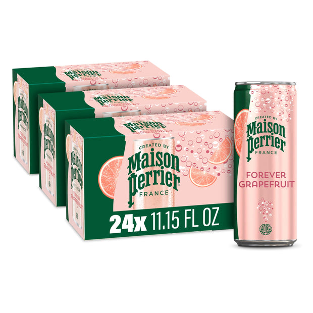 Maison Perrier Forever Blackberry Flavored Sparkling Water, 11.15 Fl Oz Cans, 8 Count, 3 Pack