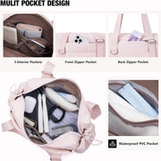 Small Gym Bag for Women 2 Set Mini Gym Duffle Bag with Wet Compartment and Coin Wallet, Gym Tote Bag for Workout/Sport/Travel