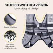 PACEARTH Weighted Vest,4lb/6lb/10lb/12lb/16lb/20lb/25lb/30lb Weight Vest with Reflective Stripe, Body Weight Vests Adjustable for Men, Women Workout, Strength Training, Running, Walking, Jogging