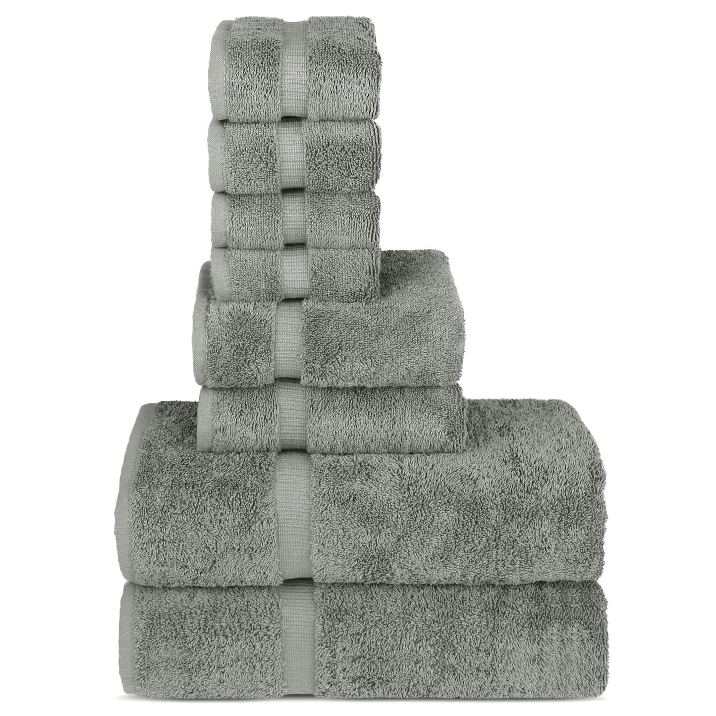 Chakir Turkish Linens | Hotel & Spa Quality 100% Cotton Premium Turkish Towels | Soft & Absorbent (4-Piece Bath Towels, Dark Gray)
