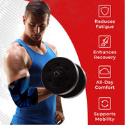 Nordic Lifting Elbow Compression Sleeves (1 Pair) – Support for Pain Relief, Tendonitis, Golfer’s & Tennis Elbow Recovery