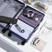 OLIXIS 3-Piece Luggage Set, 20/24/28 Inch Hardside Suitcases with Spinner Wheels, Lightweight ABS Hard Shell Travel Luggage, TSA Approved Lock, Expandable Carry-On & Checked Luggage–Blue