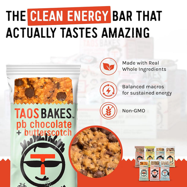 Taos Bakes - Variety Pack - Breakfast Bars - High Protein and High Fiber packed Granola Bars - Gluten Free & Non-GMO - Healthy Snacks for Adults & Kids – Trail Mix Bars - 12 Pack, 1.8oz ea