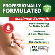 Owell Naturals Deep Penetrating Pain Relief Cream– Maximum Strength Formula for Joints & Muscles – Fast-Acting Comfort for Back, Knees, Hands, Legs & More, 14 oz