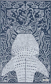 Sand Cloud Turkish Beach Towel - Sand Free - 100% Organic Turkish Cotton Yarn - Quick Dry Towel for Beach, Picnic, Blanket or Bath Towel - As Seen on Shark Tank - Marine Life (Whale Shark)