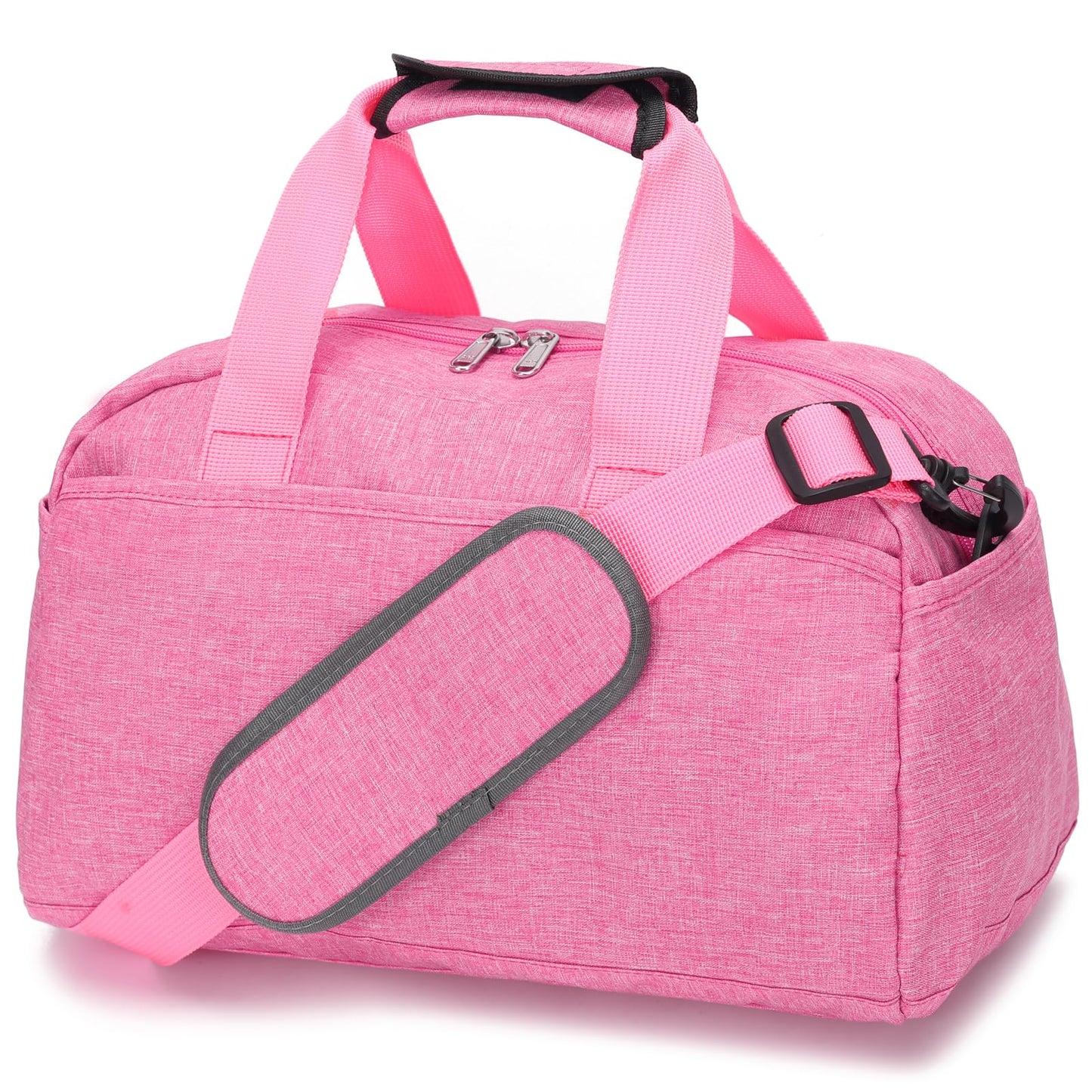 14 inch Small Gym Bag for Women & Men, Mini Duffel Bag for Travel Sports Lightweight Carry On Bag, Black