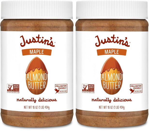 Justin's Classic Almond Butter, Only Two Ingredients, No Stir, Gluten-free, Non-GMO, Keto-friendly, Responsibly Sourced, 16 Ounce Jar, Pack of 1