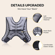PACEARTH Weighted Vest,4lb/6lb/10lb/12lb/16lb/20lb/25lb/30lb Weight Vest with Reflective Stripe, Body Weight Vests Adjustable for Men, Women Workout, Strength Training, Running, Walking, Jogging