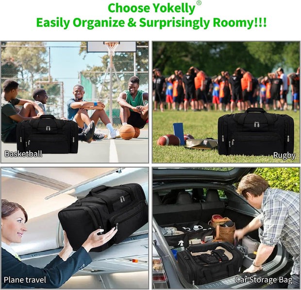 Sports Duffel Bag 20 inch for Travel Gym - Black