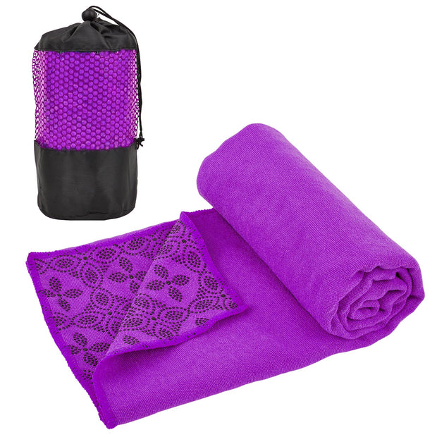Yoga Towels, Non Slip Hot Yoga Mat Towel with Grip Dots,Super-Absorbent Soft Microfiber Yoga Blanket for Pilates, Fitness and Workout 72inch x 24inch