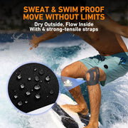 PreCut Kinesiology Tape for Knees, 12PCS Upgraded Waterproof KTQUICK Knee Tape for Knee Pain Relief Pre Cut, Original Cotton Athletic Knee Tape, Waterproof&Hypoallergenic Latex-Free for Sports (Black)