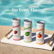 Sovány Sparkling Water, Green Apple, Seltzer Water Drinks, USDA Organic, Made With Real Fruit, Non-GMO, Vegan, No Added Sugar, Low Calorie, 12 fl oz, 12 Pack