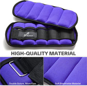 Sportneer Adjustable Ankle Weights for Women and Men 7 lbs/Pair Adjustable Leg Weights with Secure Straps, Strength Training Weighted for Yoga, Walking, Running, Aerobics, Gym, Physical Therapy