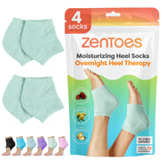 ZenToes Moisturizing Fuzzy Sleep Socks with Vitamin E, Olive Oil and Jojoba Seed Oil to Soften and Hydrate Dry Cracked Heels (Regular, Blue and Pink)