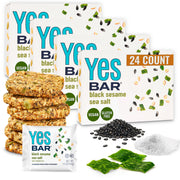 YES Bar – Black Sesame Sea Salt – Plant Based Protein, Decadent Snack Bar – Vegan, Paleo, Gluten Free, Dairy Free, Low Sugar, Healthy Snack, Breakfast, Low Carb, Keto Friendly (Pack of 6)