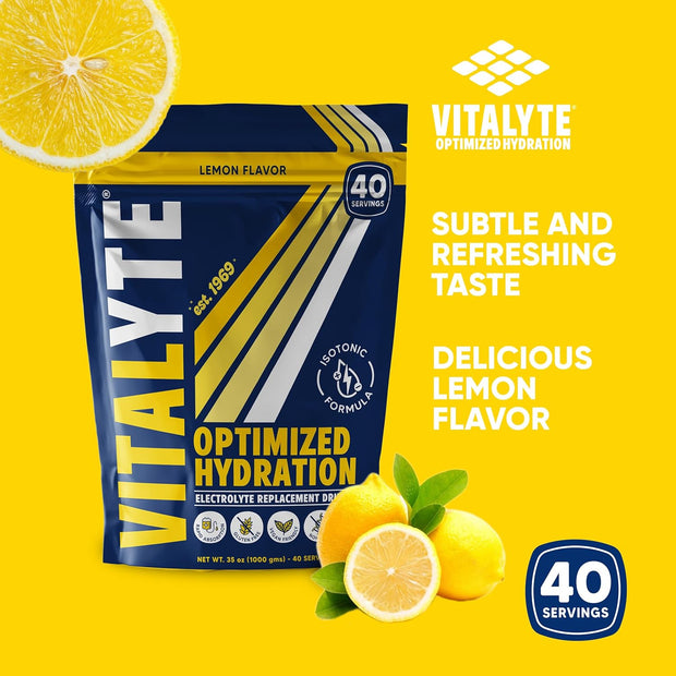 Vitalyte Electrolyte Powder Drink Mix, Isotonic Electrolyte Hydration Mix, Gluten Free Post Workout Powder Mix, Pack of 1, 35 oz., Cranberry Frost Flavor