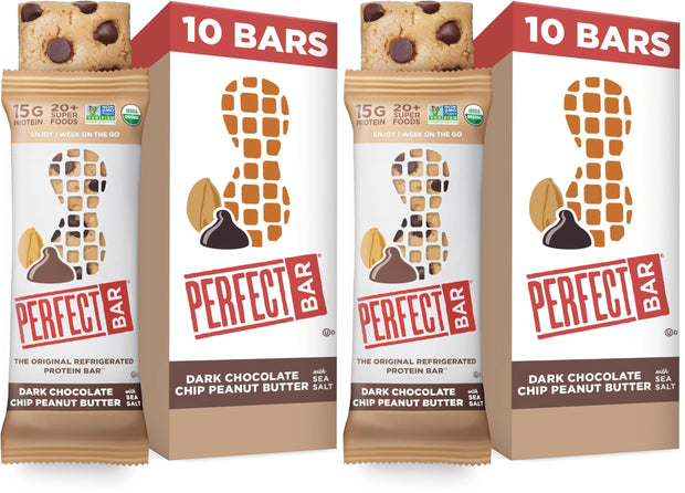 Perfect Bar Original Refrigerated Protein Bar, Peanut Butter Lover's Variety Bundle, 2.2 - 2.5 Ounce Bar, 8 Count