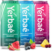 Yerbaé Energy Seltzer - Variety Performance Pack. No Sugar/Calories/Carbs. Energized by Yerba Mate Naturally Caffeinated Plant-Based, Healthy Alternative to Coffee/Sugary Sodas, Pack of 12, 12oz cans