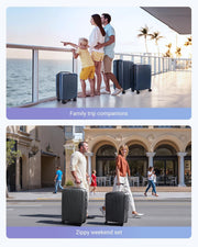 LIGHT FLIGHT Travel Luggage Sets, 3 Piece Set Suitcase with Spinner Wheels, Hardside Lightweight Luggage set with TSA Lock (20" 24" 28"), Navy Blue