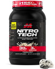 Muscletech Whey Protein Powder (Milk Chocolate, 4 Pound) - Nitro-Tech Ultimate Muscle Building Formula with Whey Protein Isolate - 30g of Protein, 3g of Creatine & 6.8g of BCAA - Packaging May Vary